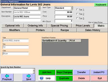 LIQUOR STORE MATRIX FOR BEER BY THE CASE OR BOTTLE POINT OF SALE